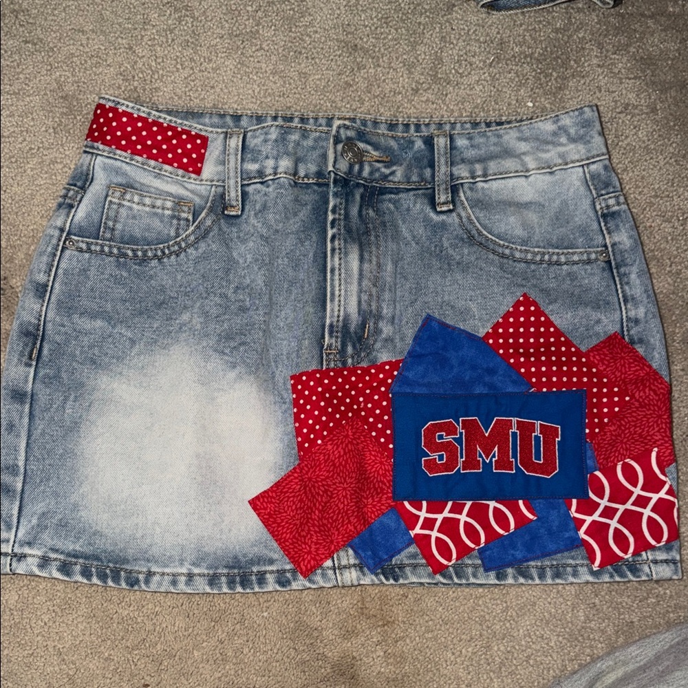 SMU denim skirt Size small